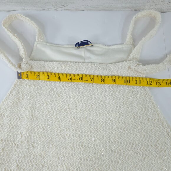 ARULA Ivory Shine Skirtall Dress PLUS SIZE 2X Ivory Coastal Feminine Texture EUC - Picture 16 of 16